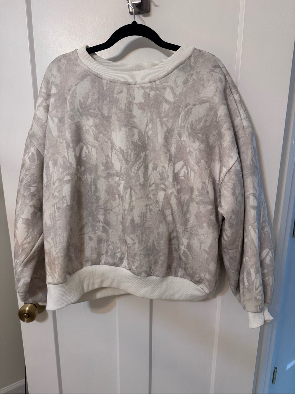 Neutral CAMO -Print Women's Pullover SweatSHIRT & shorts - SET sold together